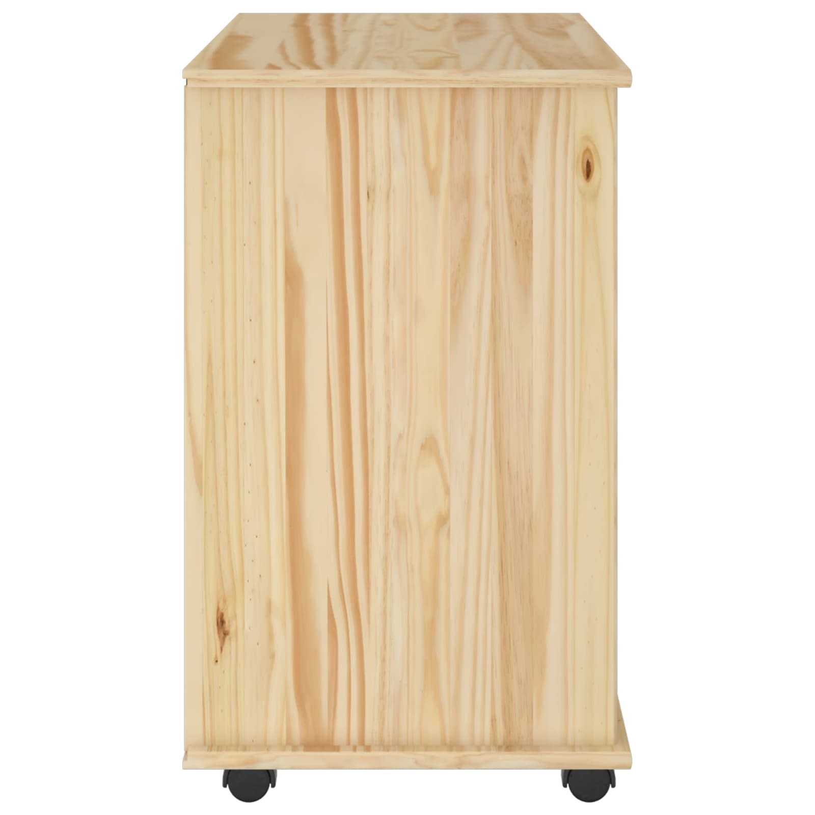 Rullende skab Brun 63,5 x 39 x 65,5 cm Massivt fyrretræ