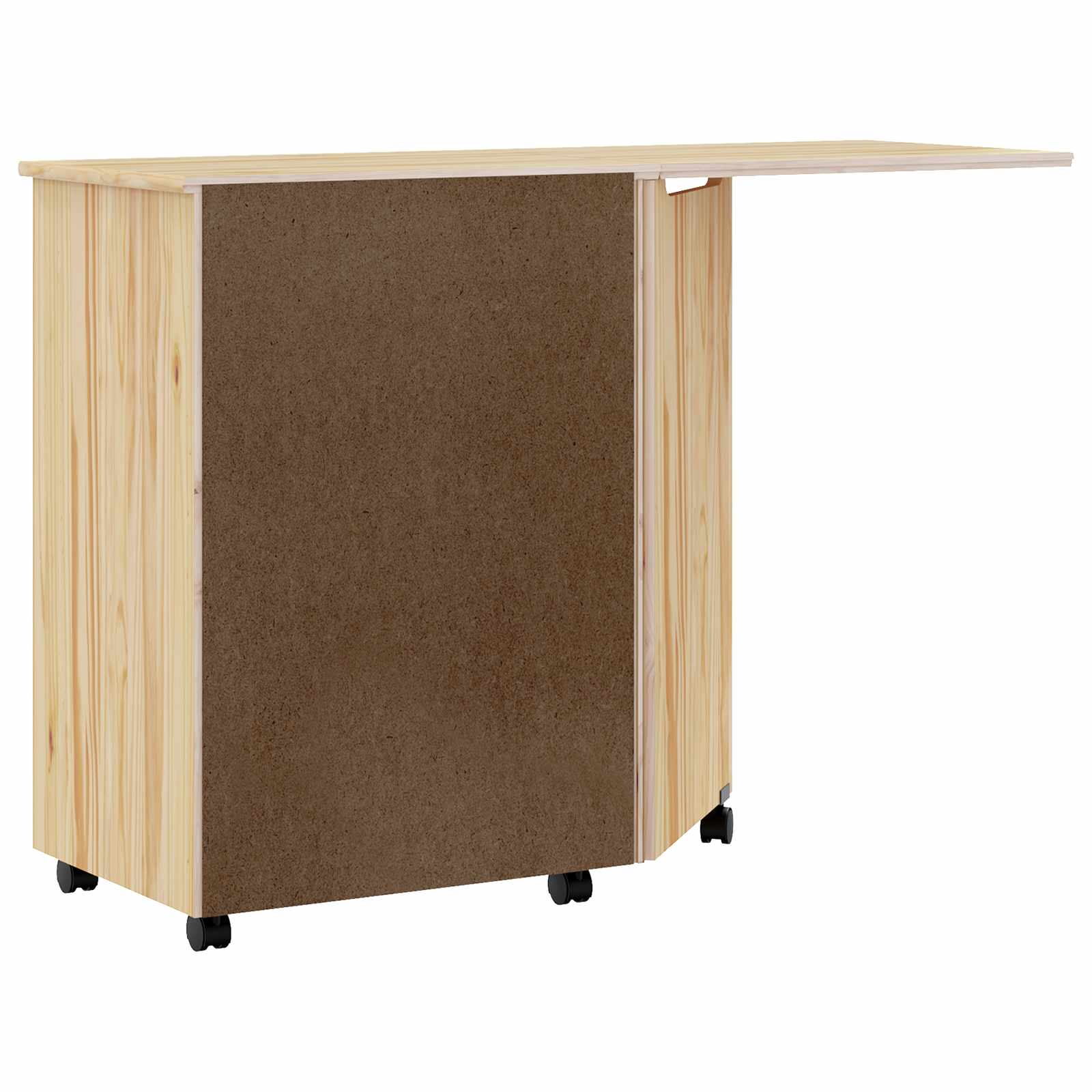 Rulleskab med skrivebord MOSS Klar lak 105,5 x 39 x 74,5 cm