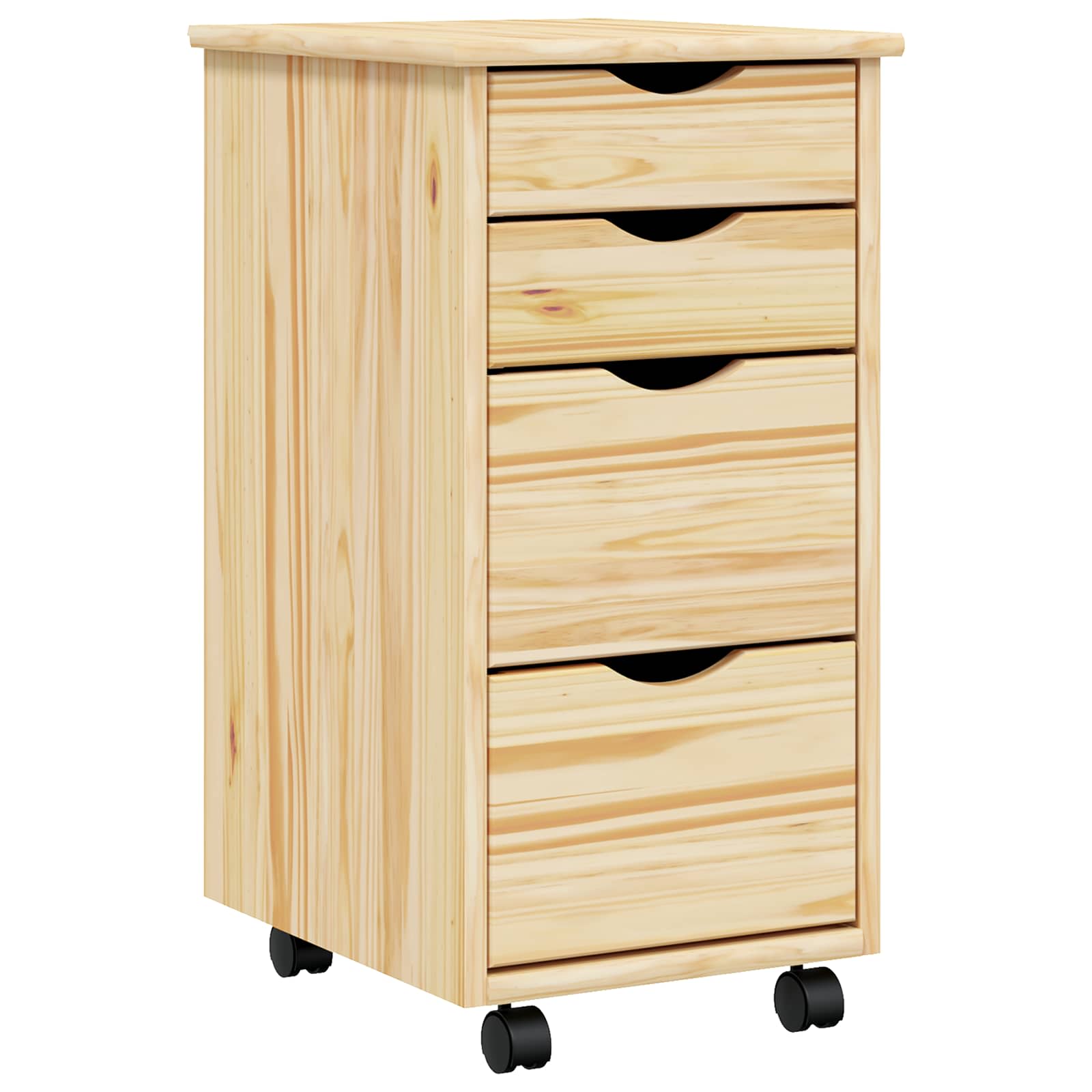 Rulleskab med skrivebord MOSS Klar lak 34 x 39 x 65,5 cm