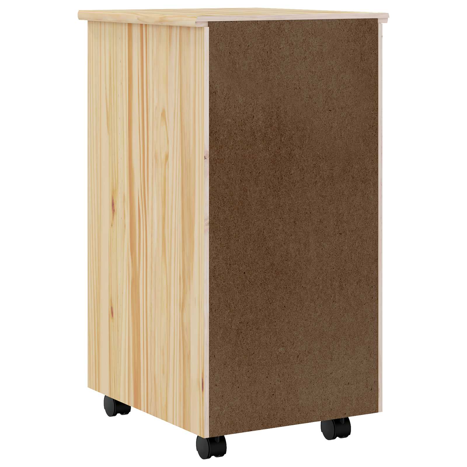 Rulleskab med skrivebord MOSS Klar lak 34 x 39 x 65,5 cm