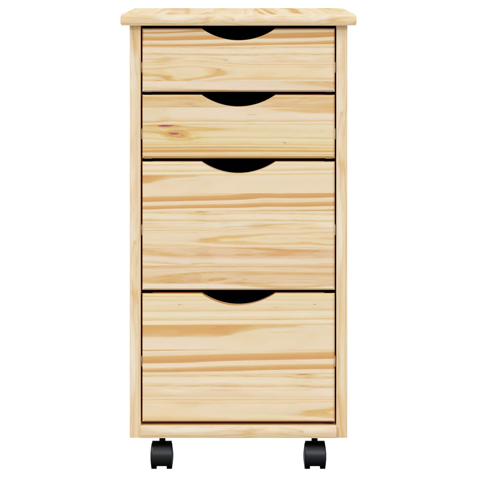Rulleskab med skrivebord MOSS Klar lak 34 x 39 x 65,5 cm