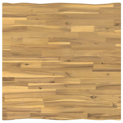 70 x 70 x 75 cm Massivt Akacietræ Hvid og sort Firkantet
