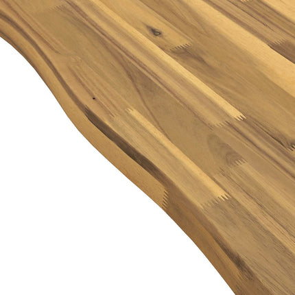 120 x 70 x 75 cm Massivt Akacietræ Hvid Rektangulær