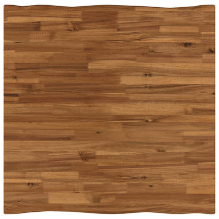 90 x 90 x 75 cm Massivt Akacietræ Naturfarvet og sort Firkantet