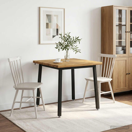 60 x 55 x 75 cm Massivt Akacietræ Hvid og sort Rektangulær