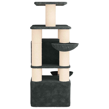 Kattetræ med sisal klatreposter 2 stk. Mørkegrå 147 cm