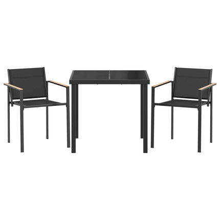 Have møbel sæt 3 pcs Sort og Anthracit 80 x 80 x 73 cm