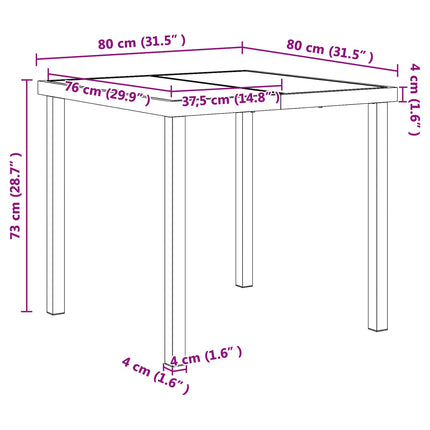 Have møbel sæt 3 pcs Sort og Anthracit 80 x 80 x 73 cm
