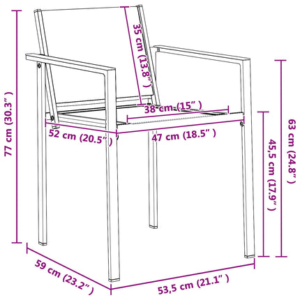 Have møbel sæt 3 pcs Sort og Anthracit 80 x 80 x 73 cm