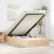 Otmansengestel med opbevaring Naturfarvet 90 x 190 cm