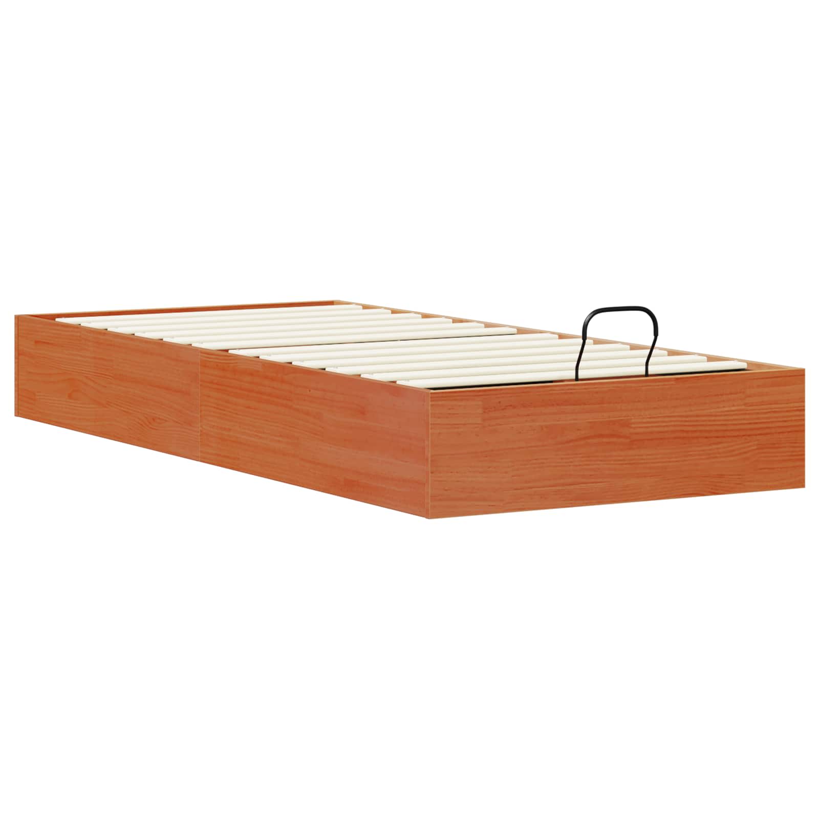 Otmansengestel med opbevaring VoksBrun 100 x 200 cm