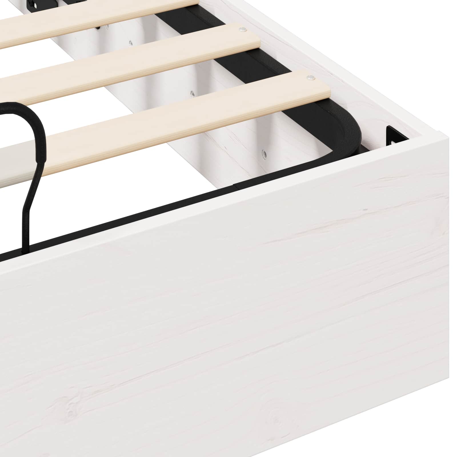 Otmansengestel med opbevaring Hvid 140 x 190 cm