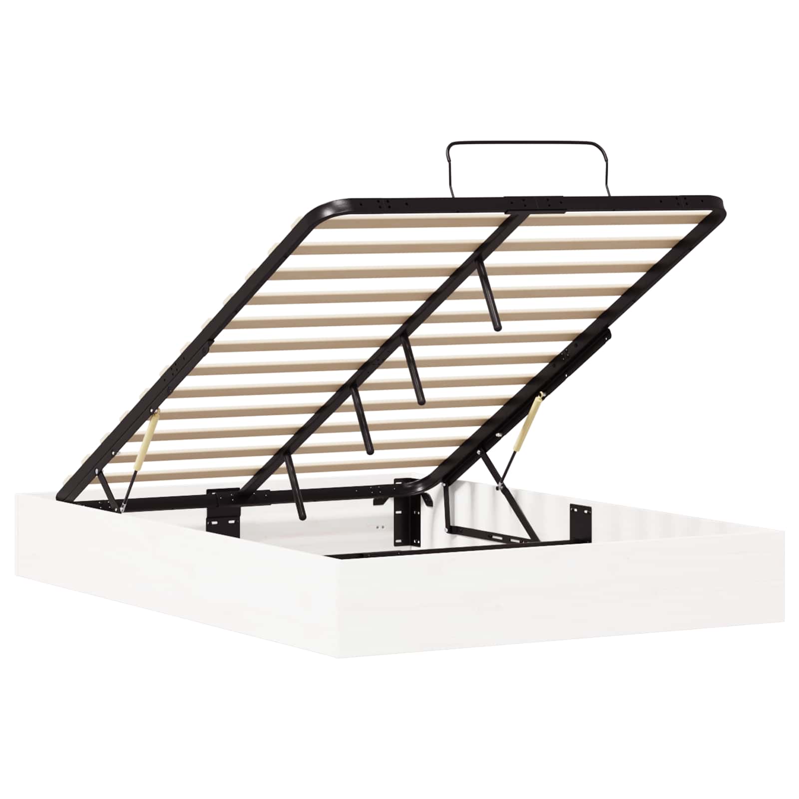 Otmansengestel med opbevaring Hvid 150 x 200 cm