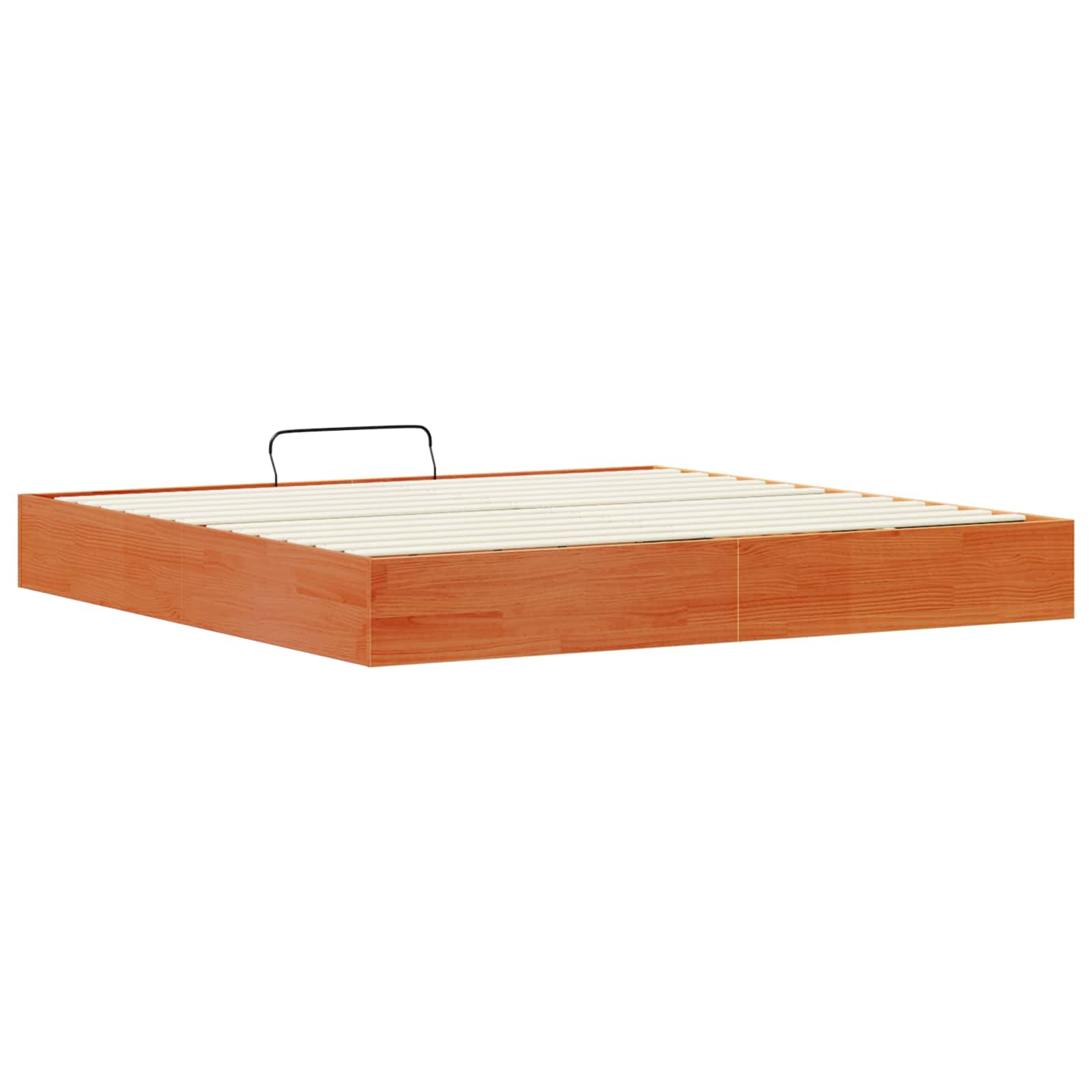 Otmansengestel med opbevaring Voksbrun 180 x 200 cm