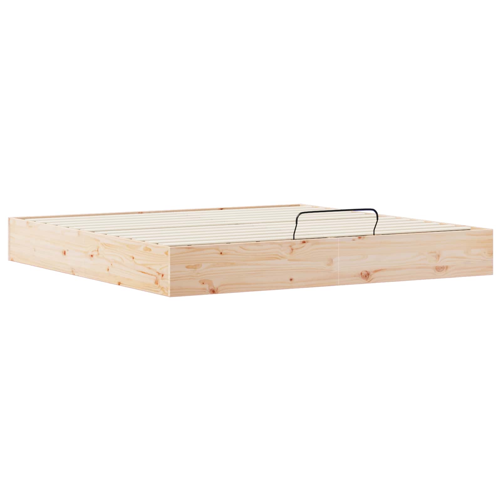 Otmansengestel med opbevaring Naturfarvet 200 x 200 cm
