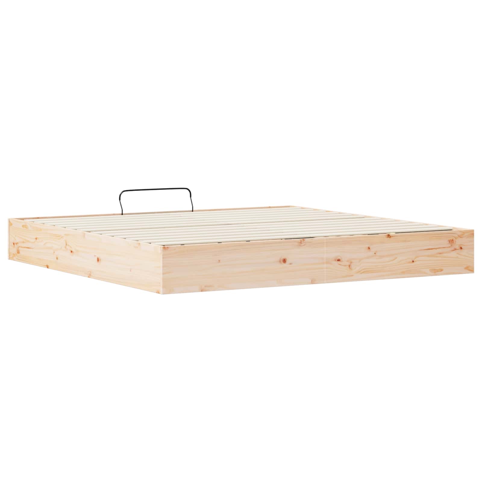 Otmansengestel med opbevaring Naturfarvet 200 x 200 cm