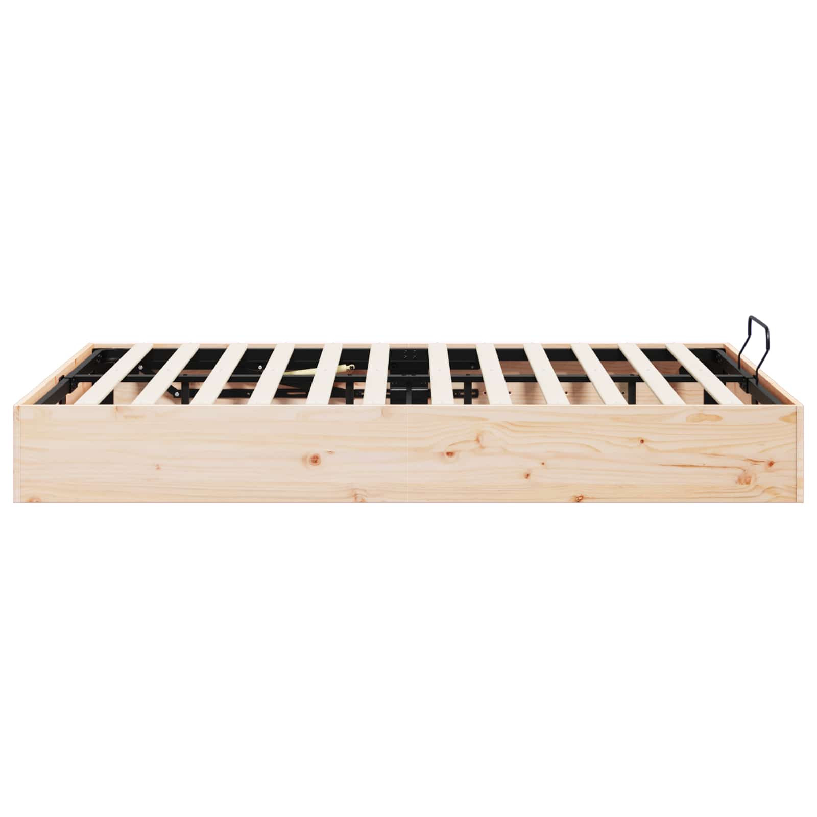 Otmansengestel med opbevaring Naturfarvet 200 x 200 cm