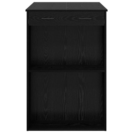Barbord 102 x 70 x 103,5 cm Konstrueret træ Sort eg Rektangulær