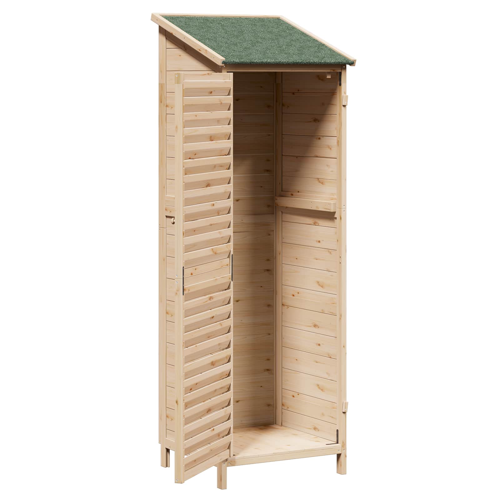 Have Skur Naturfarvet 59 x 56 x 176 cm Massivt Fyrretræ