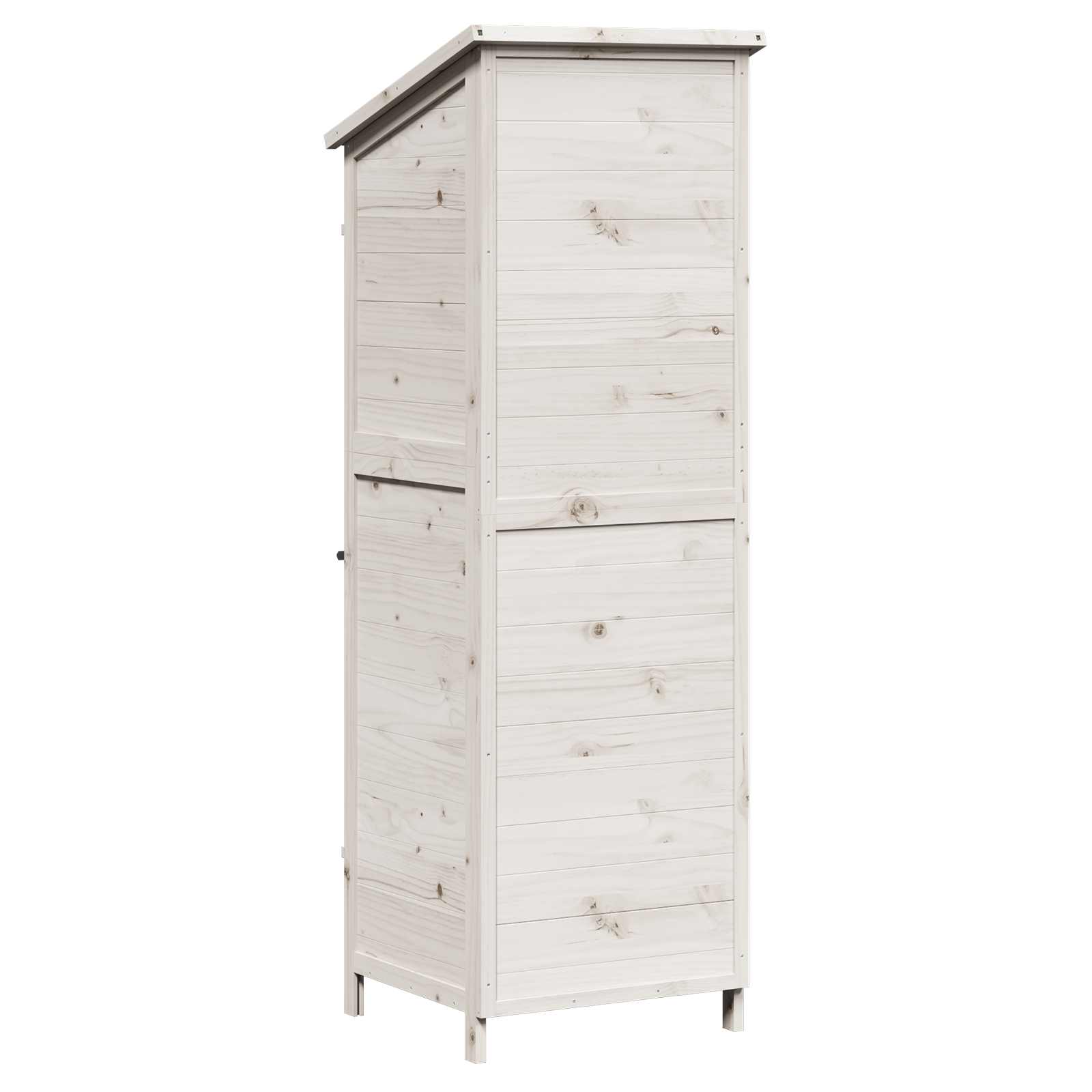 Have Skur med tag Hvid 59,5 x 56 x 176,5 cm Massivt Fyrretræ