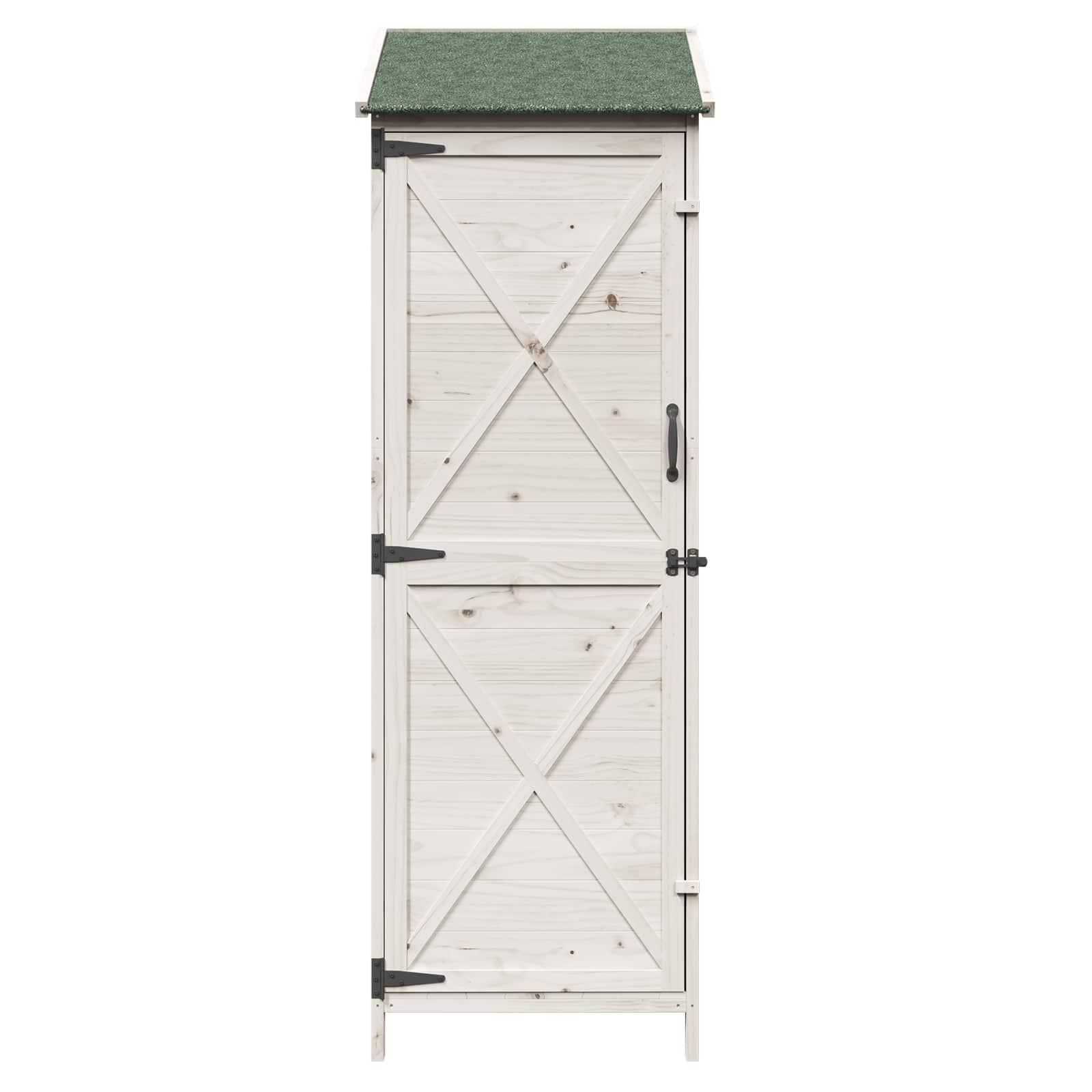 Have Skur med tag Hvid 59,5 x 56 x 176,5 cm Massivt Fyrretræ