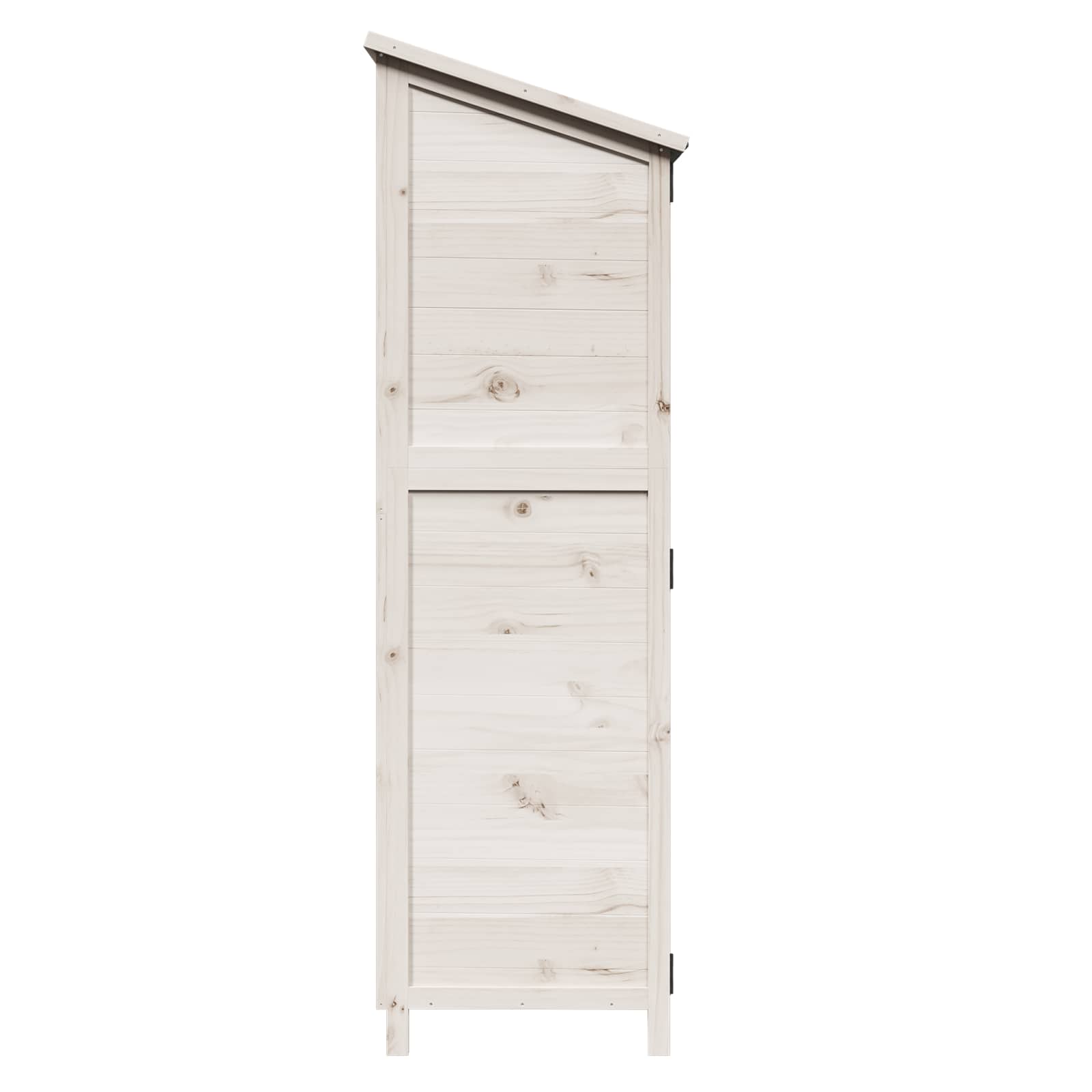 Have Skur med tag Hvid 59,5 x 56 x 176,5 cm Massivt Fyrretræ