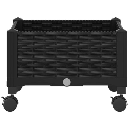 Havekrukke med hjul Sort 40 x 40 x 29 cm PP