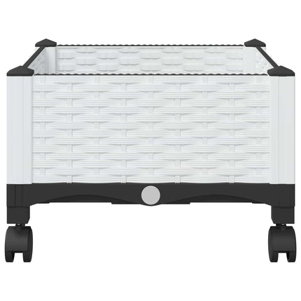 Havekrukke med hjul Hvid 40 x 40 x 33 cm PP