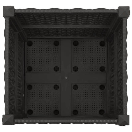 Havekrukke med hjul Sort 40 x 40 x 44 cm PP