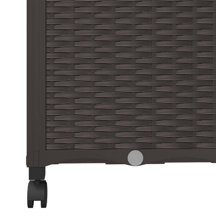Haveplantekasse med espalier og hjul Brun 40 x 40 x 146 cm PP