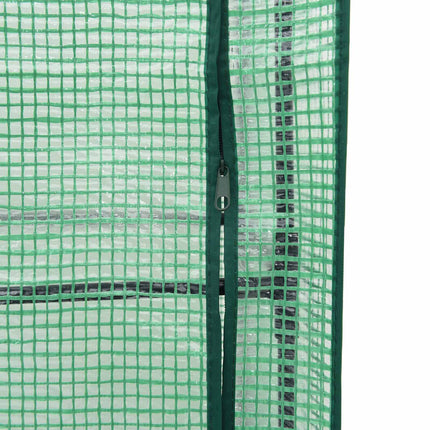 Haveplantekasse med drivhusdække og hjul Sort 40 x 40 x 145 cm