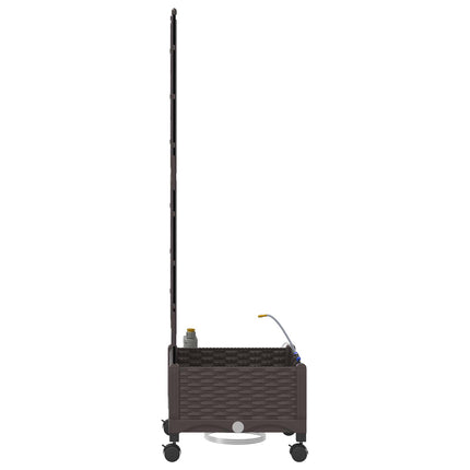 Havekrukke med vanding og hjul Brun 40 x 40 x 132 cm PP