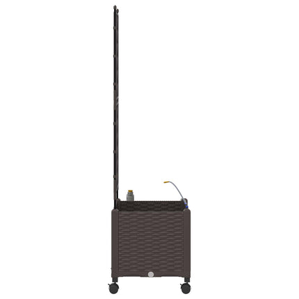 Havekrukke med vanding og hjul Brun 40 x 40 x 148 cm PP