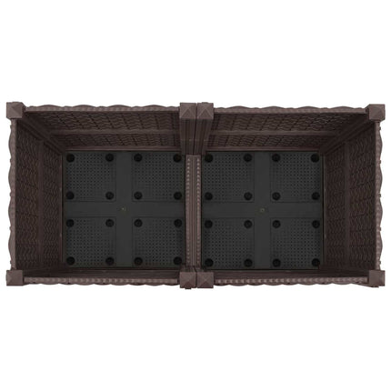 Havekrukke med hjul Brun 80 x 40 x 44 cm PP