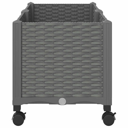 Havekrukke med hjul Lysegrå 80 x 40 x 48 cm PP