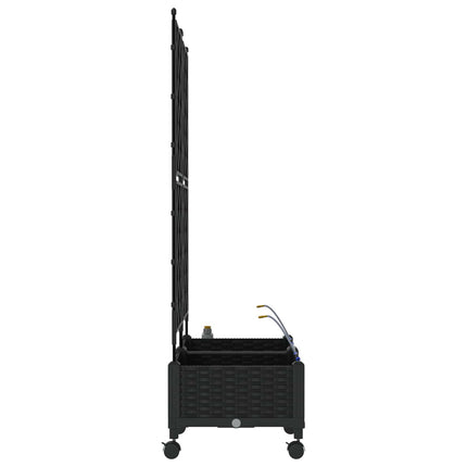 Havekrukke med vanding og hjul 2 stk. Sort 80 x 40 x 132 cm PP