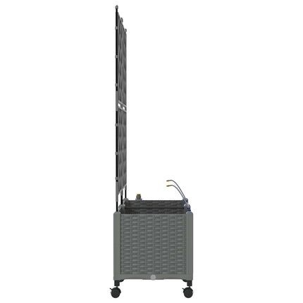 Havekrukke med vanding og hjul 2 stk. Lysegrå 80 x 40 x 148 cm
