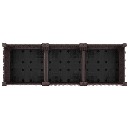 Havekrukke med hjul Brun 120 x 40 x 29 cm PP