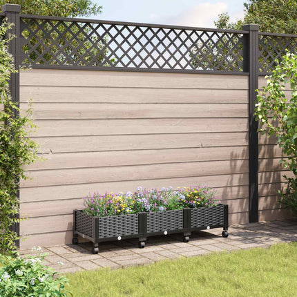 Havekrukke med hjul Sort 120 x 40 x 29 cm PP
