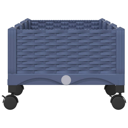 Havekrukke med hjul Blå Grå 120 x 40 x 33 cm PP
