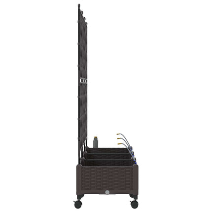 Havekrukke med vanding og hjul 3 stk. Brun 120 x 40 x 132 cm PP