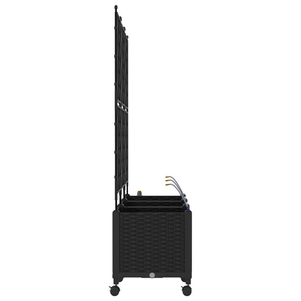 Havekrukke med vanding og hjul 3 stk. Sort 120 x 40 x 148 cm PP