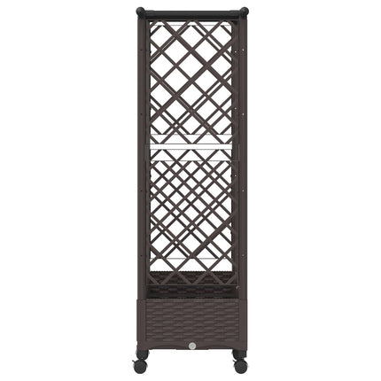 Hævet Bed med Trellis og Tag Brun 164 x 40 x 127 cm PP