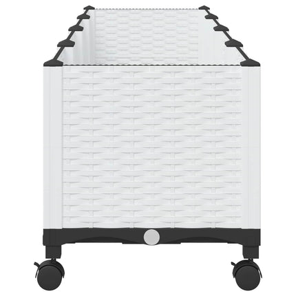 Havekrukke med hjul Hvid 160 x 40 x 48 cm PP