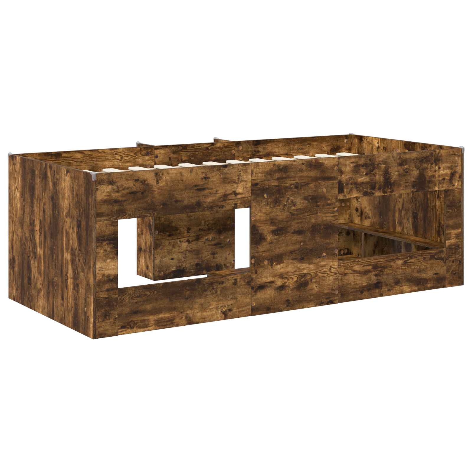 Børns høje sengestel 2 pcs Røget eg 203 x 101,1 x 68,5 cm