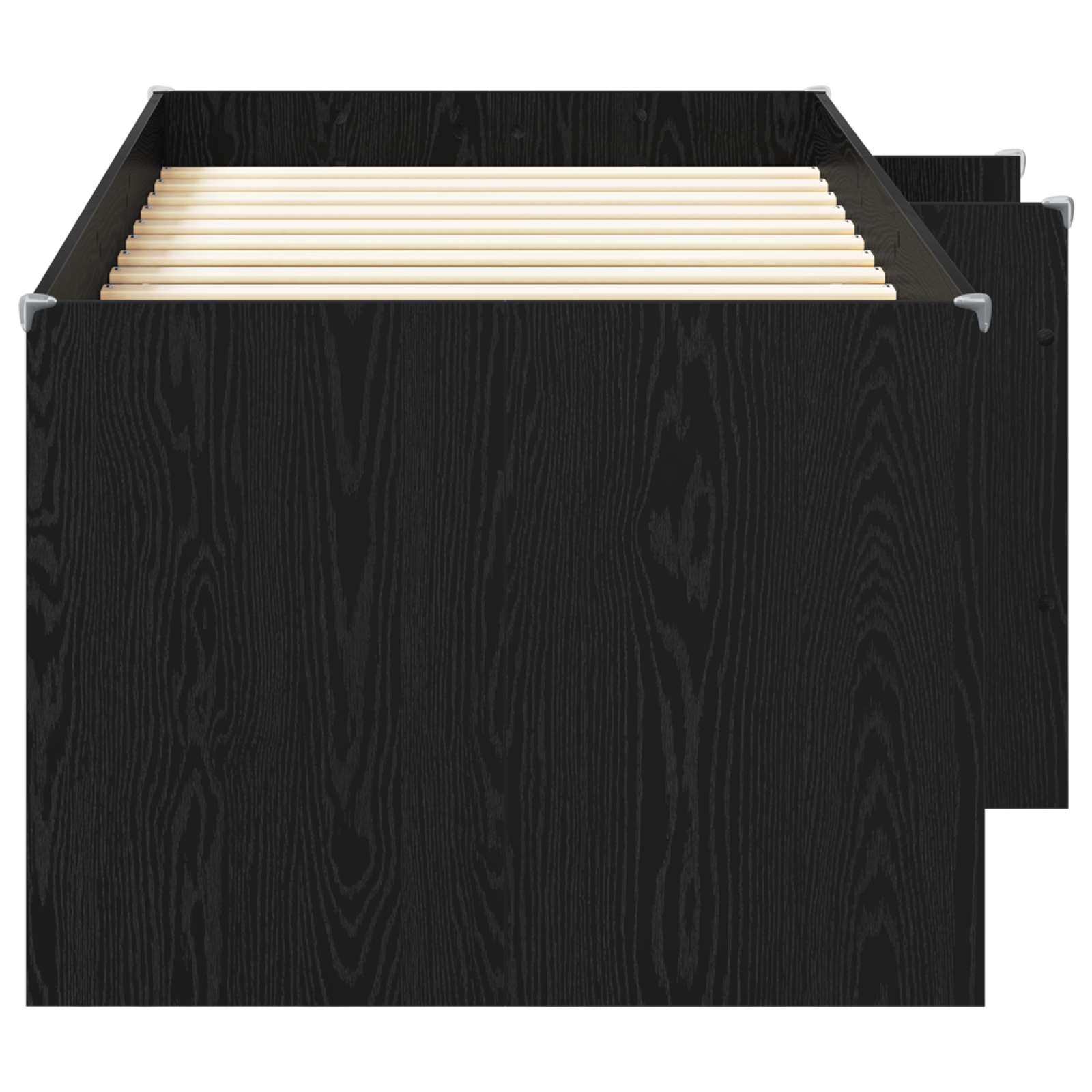 Børns høje sengestel 2 pcs Sort eg 98,5 x 200 cm