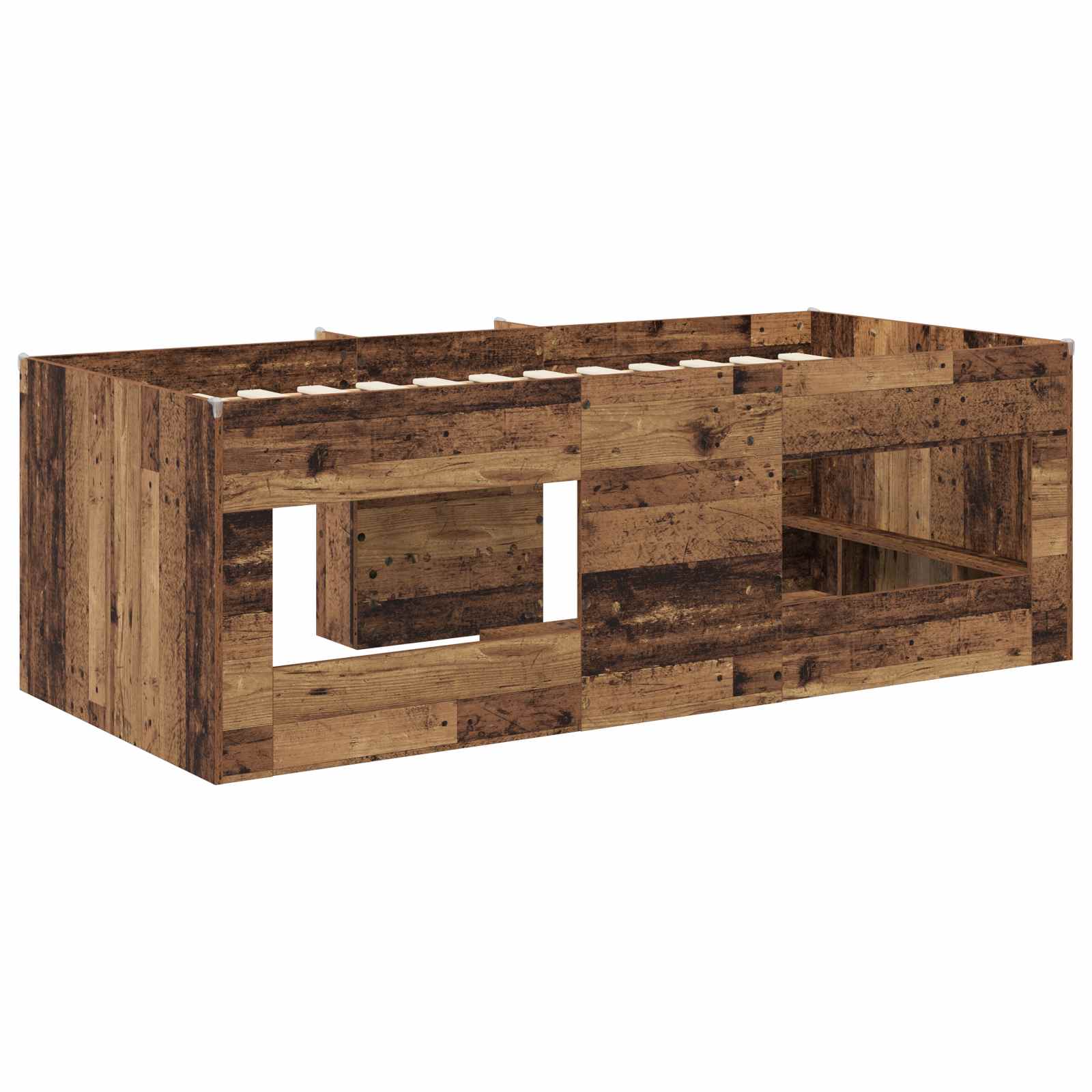 Børns høje sengestel 2 pcs Gammelt træ 98,5 x 200 cm