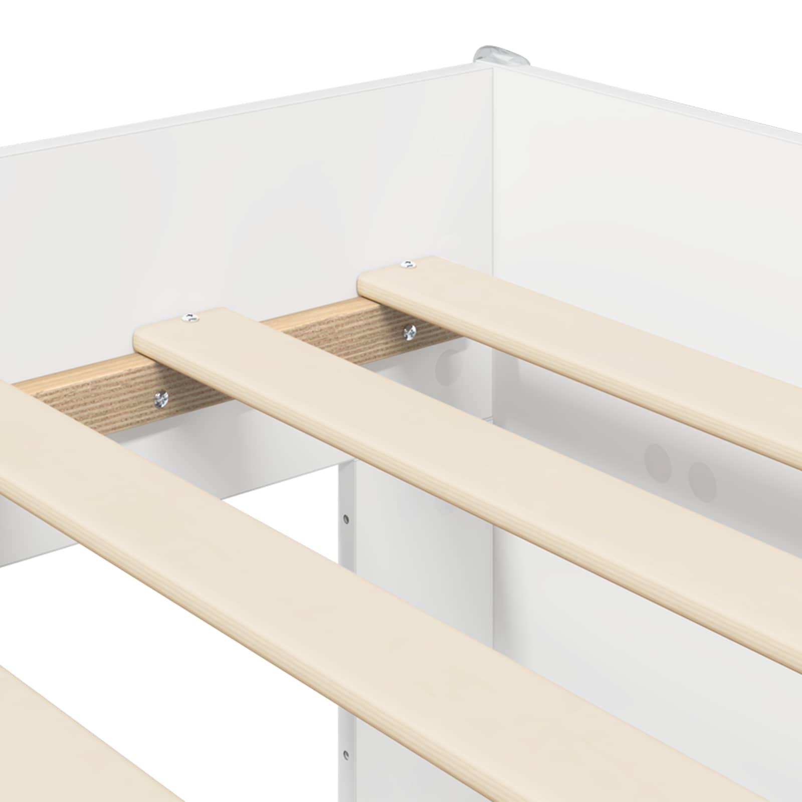 Børns høje sengestel 2 pcs Hvid 90 x 190 cm Konstrueret træ