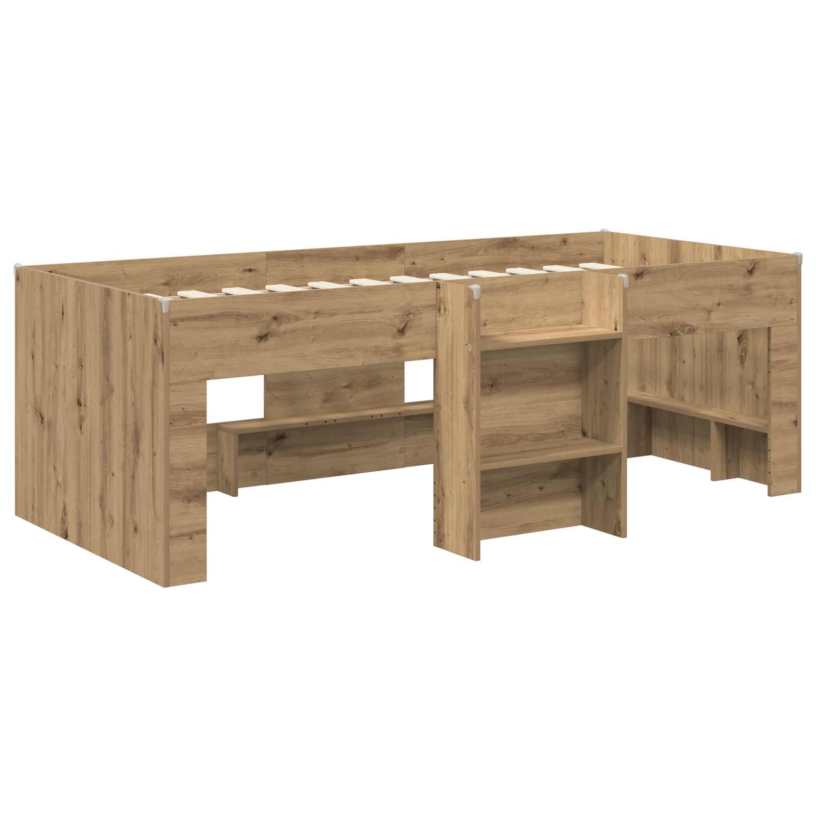 Børns høje sengestel 2 pcs Artisan-eg 90 x 190 cm