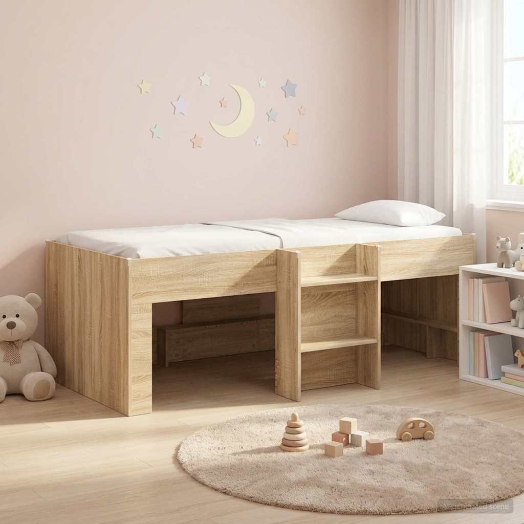 Børns høje sengestel 2 pcs Sonoma-eg 193 x 96,1 x 68,5 cm